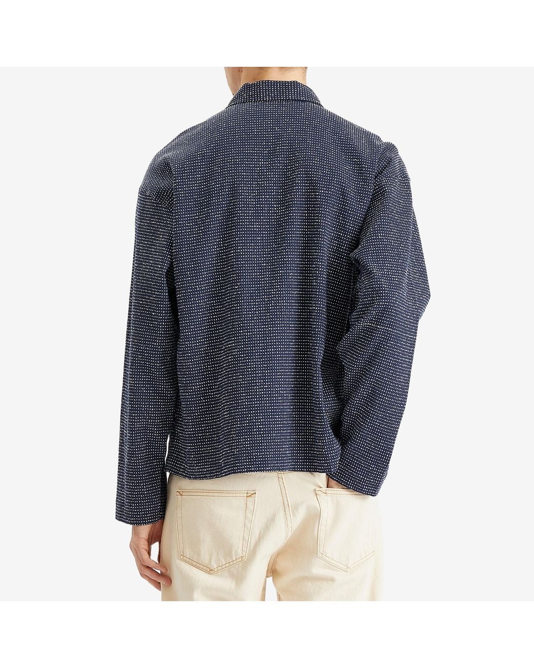 YMC Blue Pj Overshirt for men