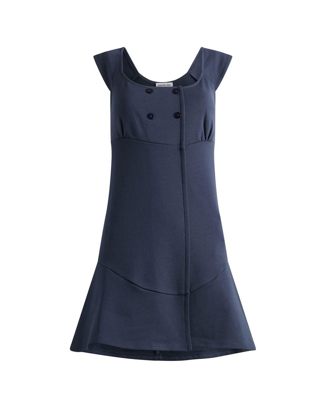 Peachy Den Blue Joni Button Dress