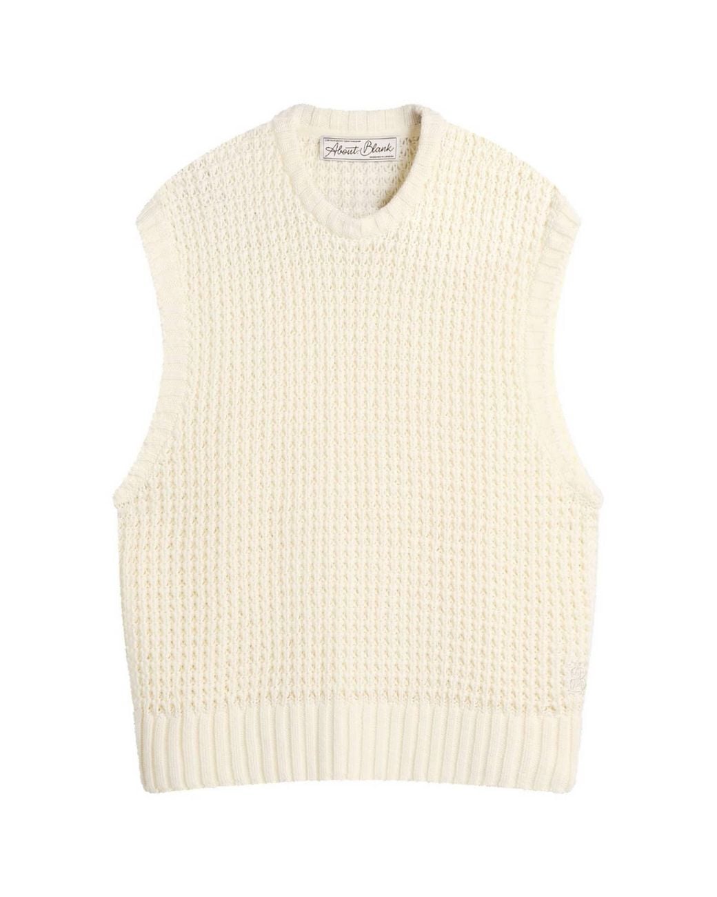 About Blank Moss Stitch Knitted Vest in Natural for Men | Lyst