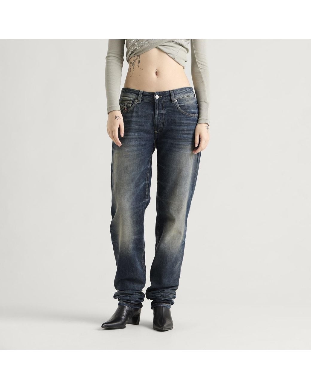 DIESEL Blue D-Liet Straight Leg Jeans