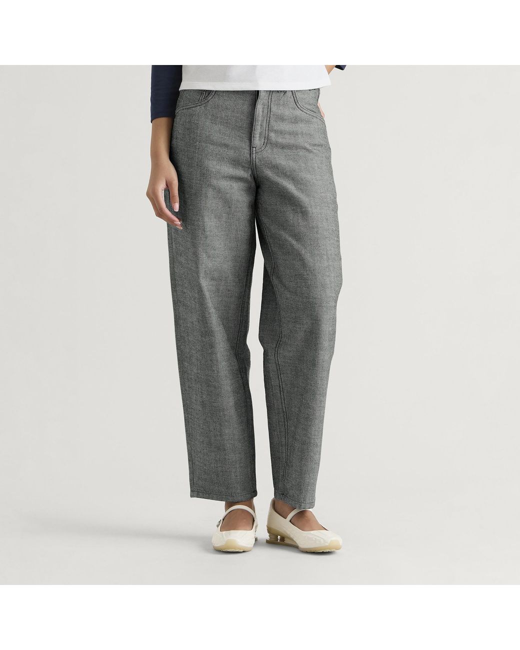 Dime Gray Baggy Denim Pants