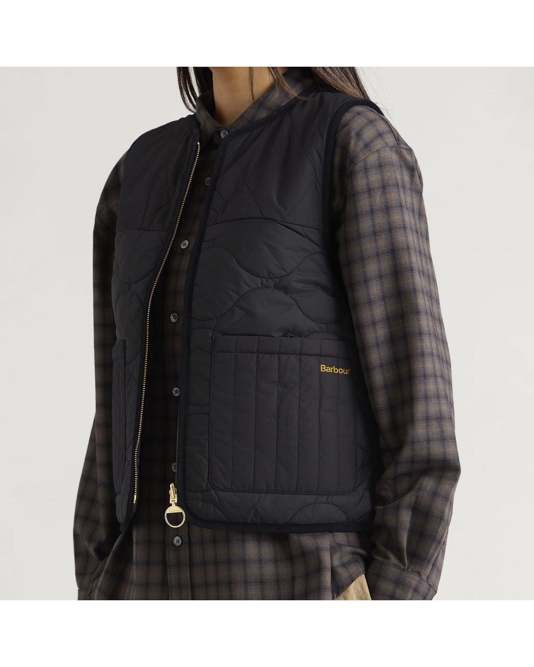 Barbour Black Nunwell Reversible Quilted Liner Jacket
