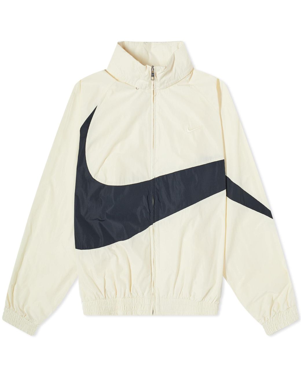 Nike Swoosh Woven Track Jacket in Natural for Men | Lyst