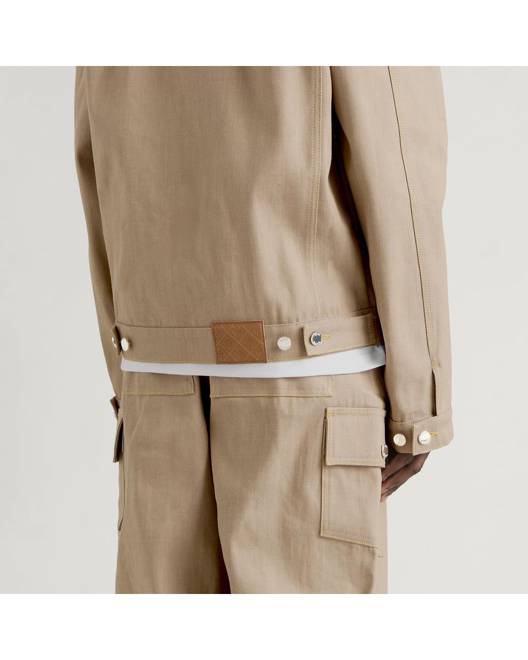 Casablanca Natural Desert Canvas Denim Jacket for men