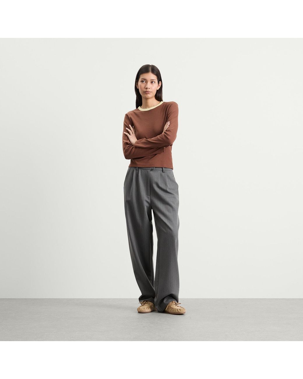 Hosbjerg Brown Babette Long Sleeve T-Shirt