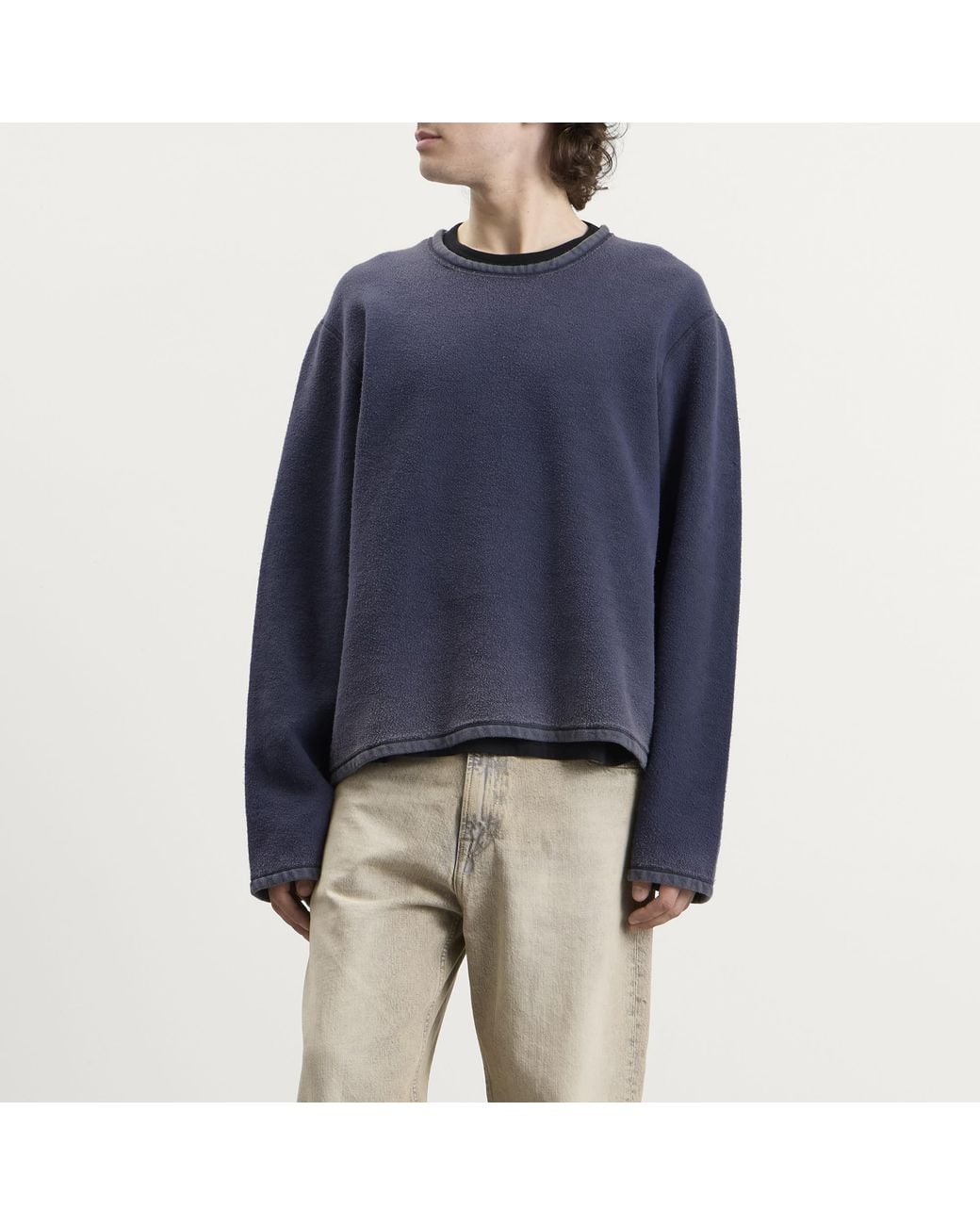 Our Legacy Blue Alloy Star Fleece Double Lock U Neck for men