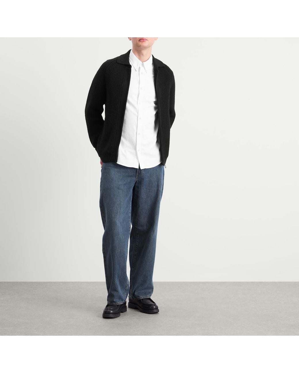 Barbour Black Heritage + Garthman Zip Cardigan for men