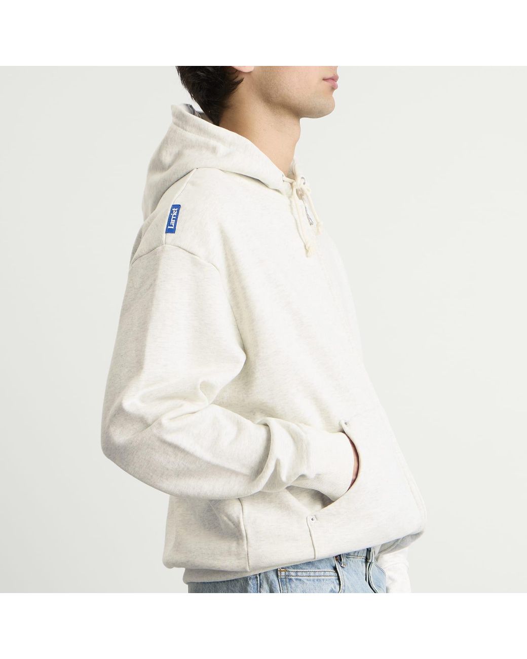 Larriet White G9 Zip Hoodie for men