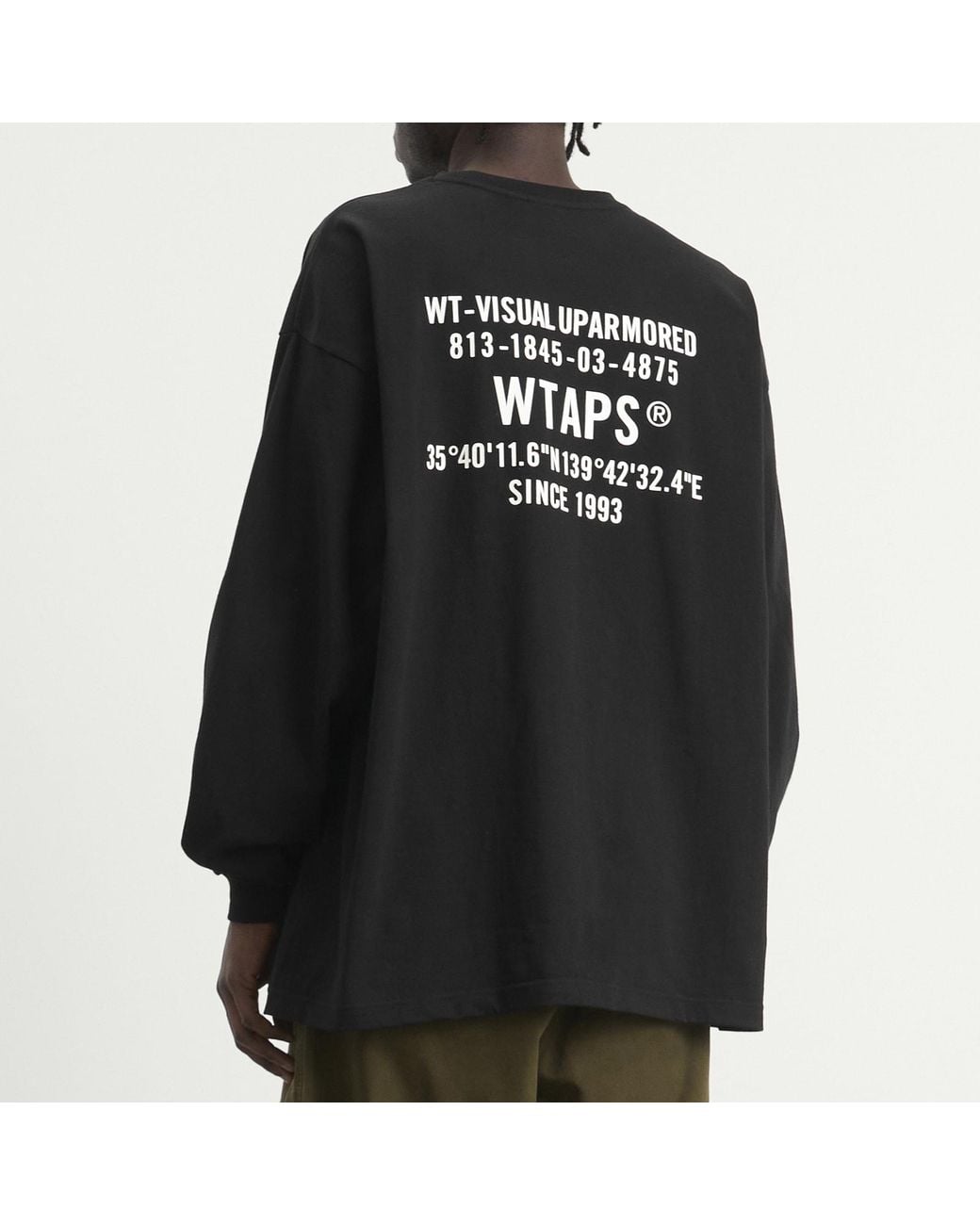 (w)taps Black Spec Long Sleeve T-Shirt for men