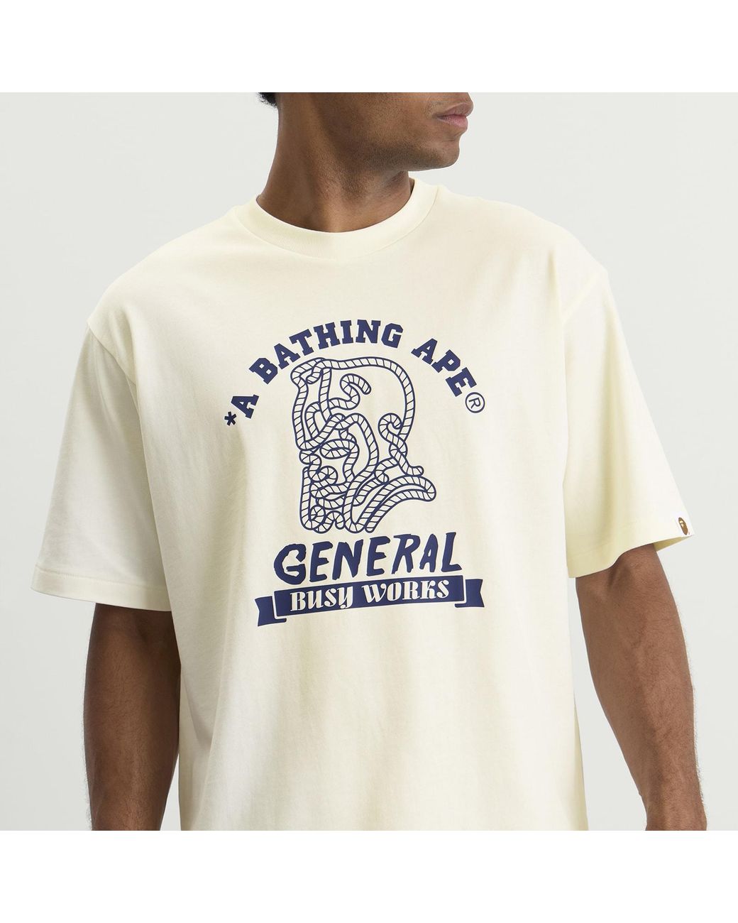 A Bathing Ape Natural General College T-Shirt for men