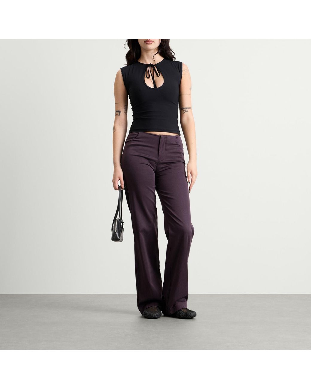 Peachy Den Purple Twiggy Travel Trouser
