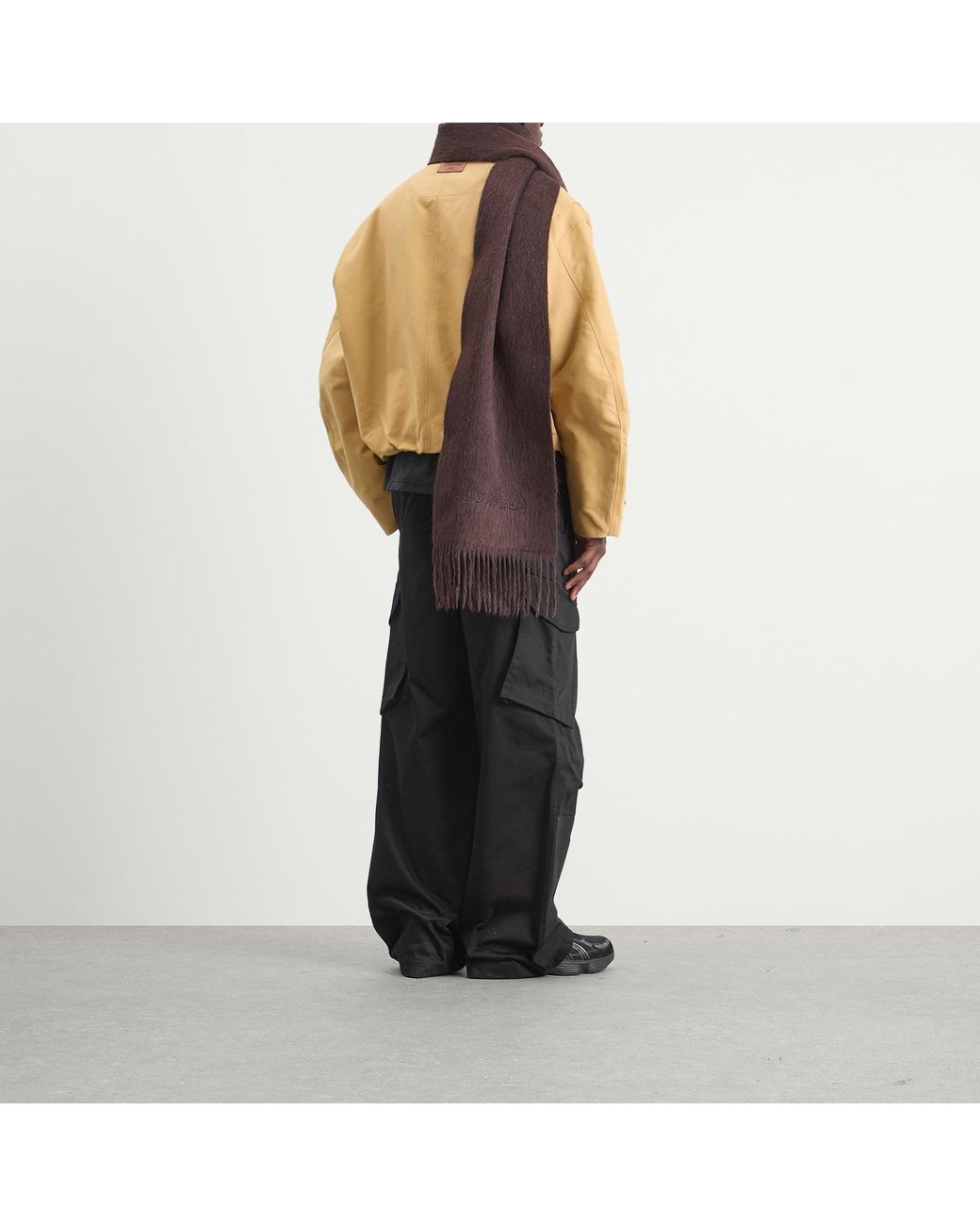 Acne Brown Vinnie Scarf for men