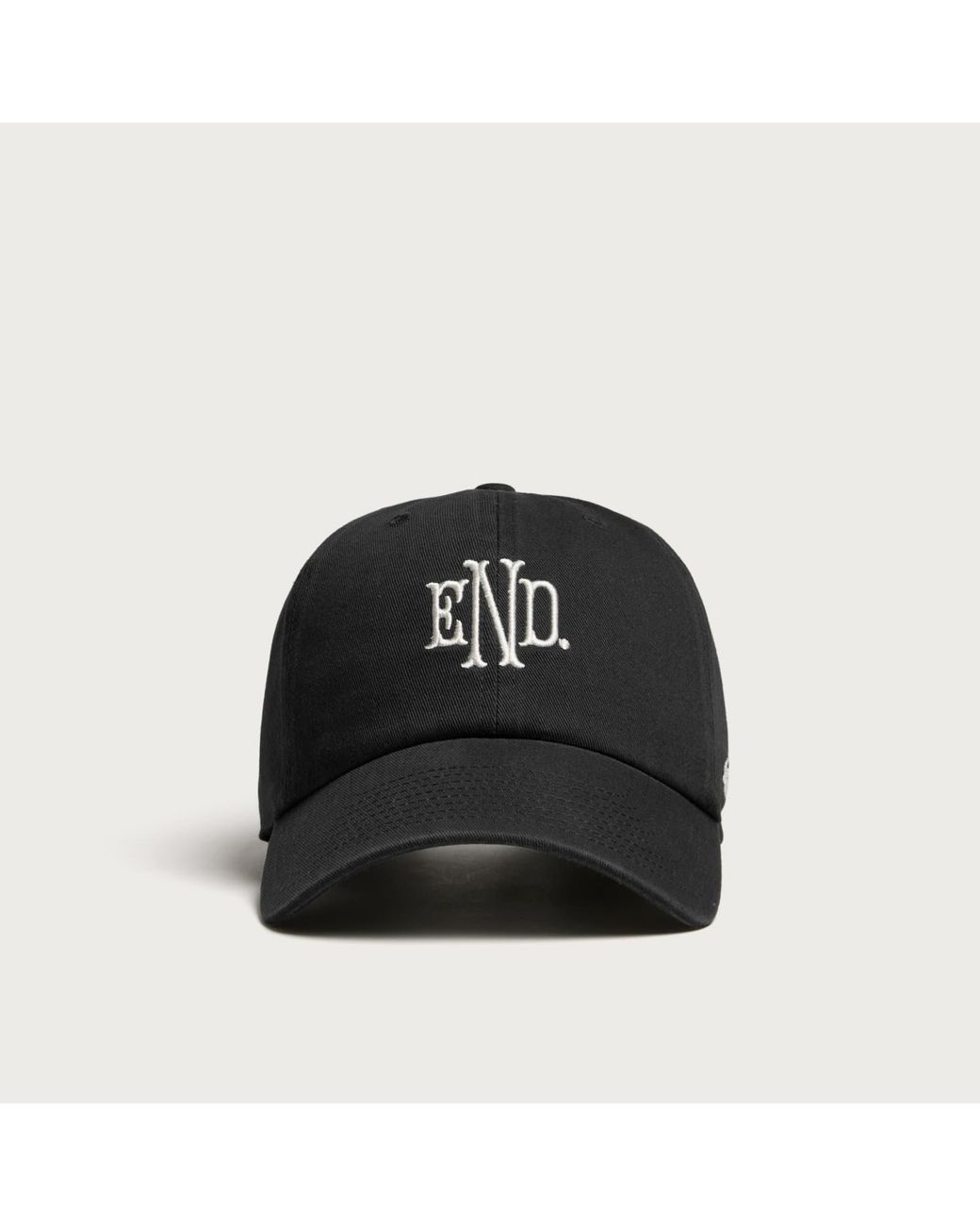 END. Black Monogram Clean Up Cap