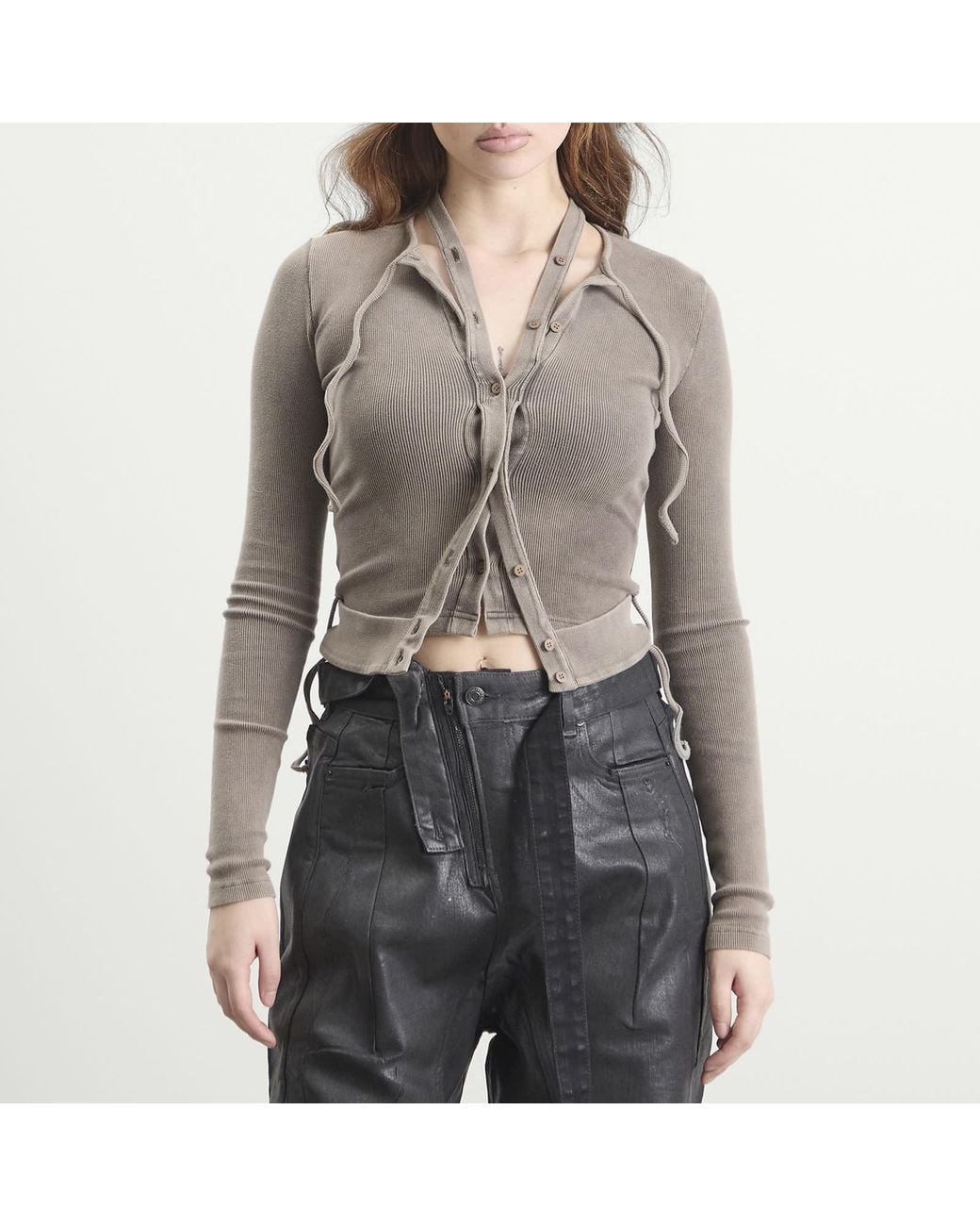 OTTOLINGER Gray Double Closure Cardigan