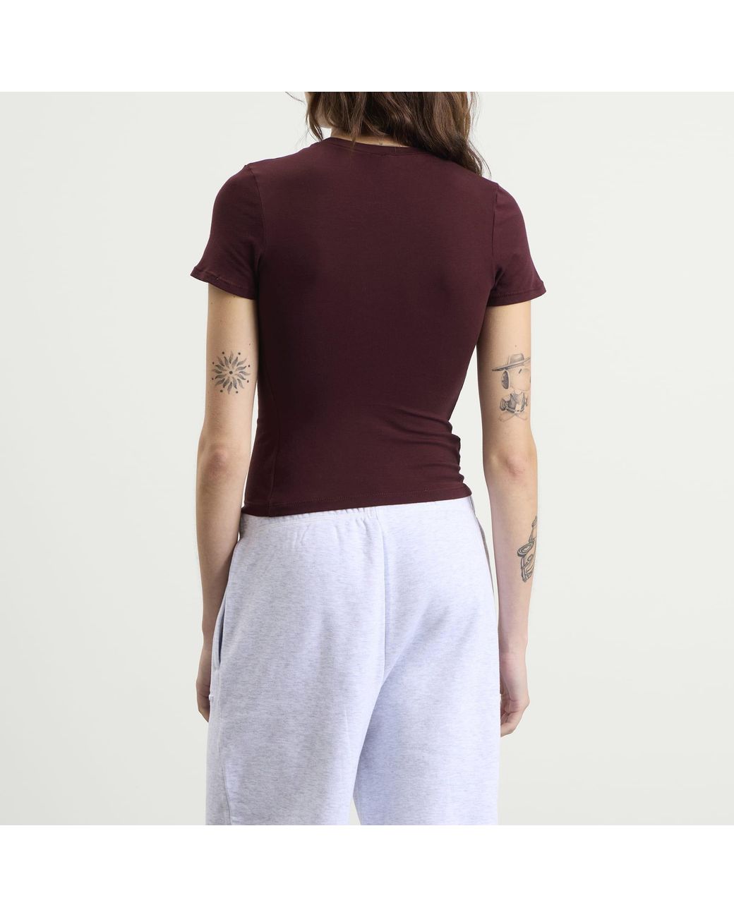 Skims Purple Cotton Jersey T-Shirt