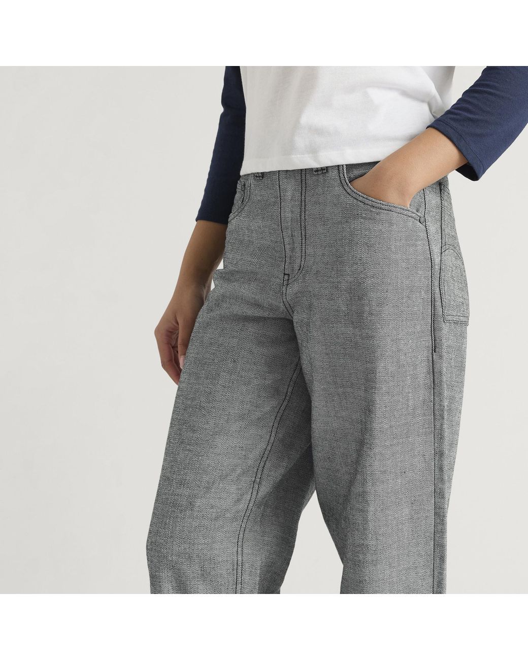 Dime Gray Baggy Denim Pants
