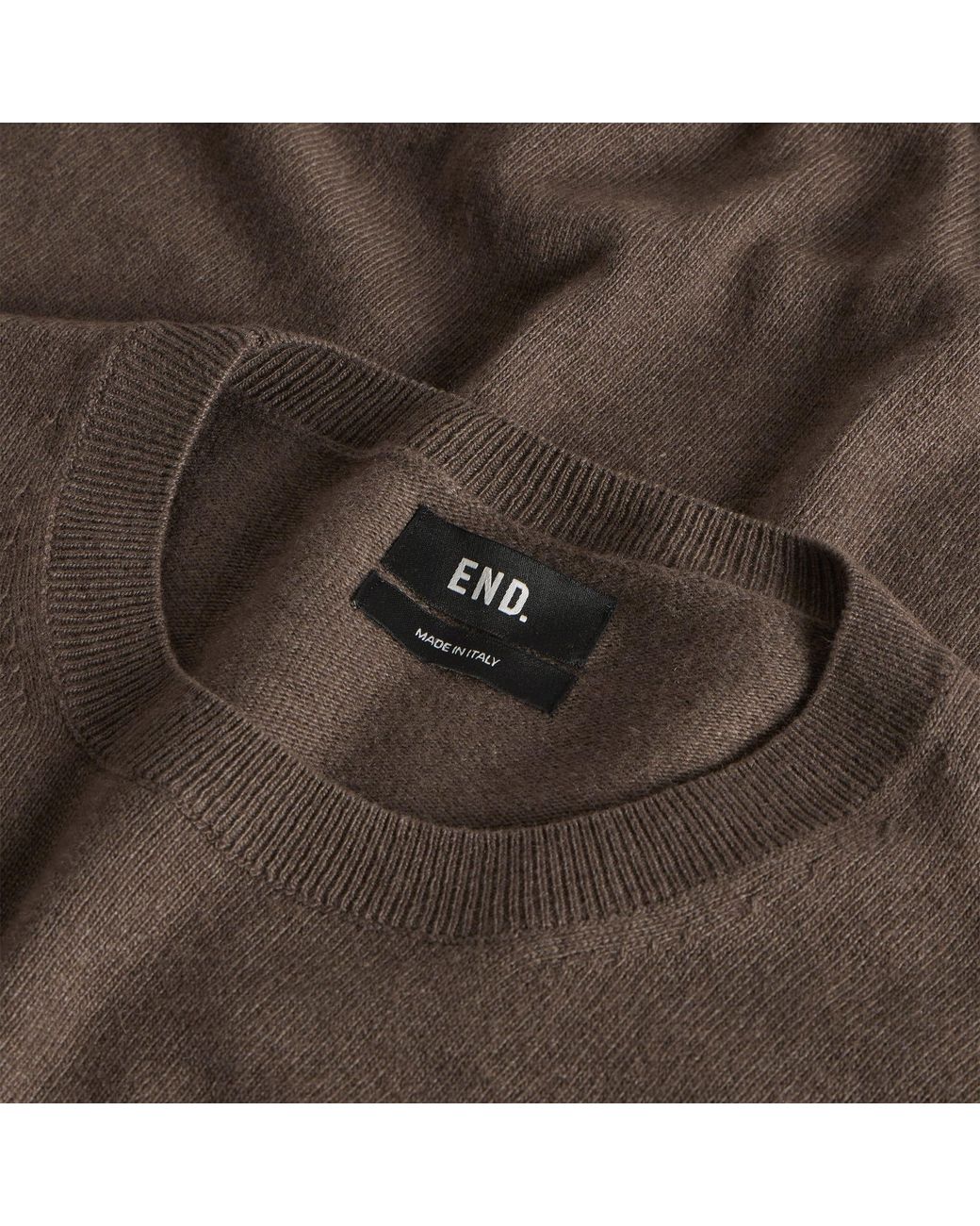 END. Brown Monogram Jumper for men