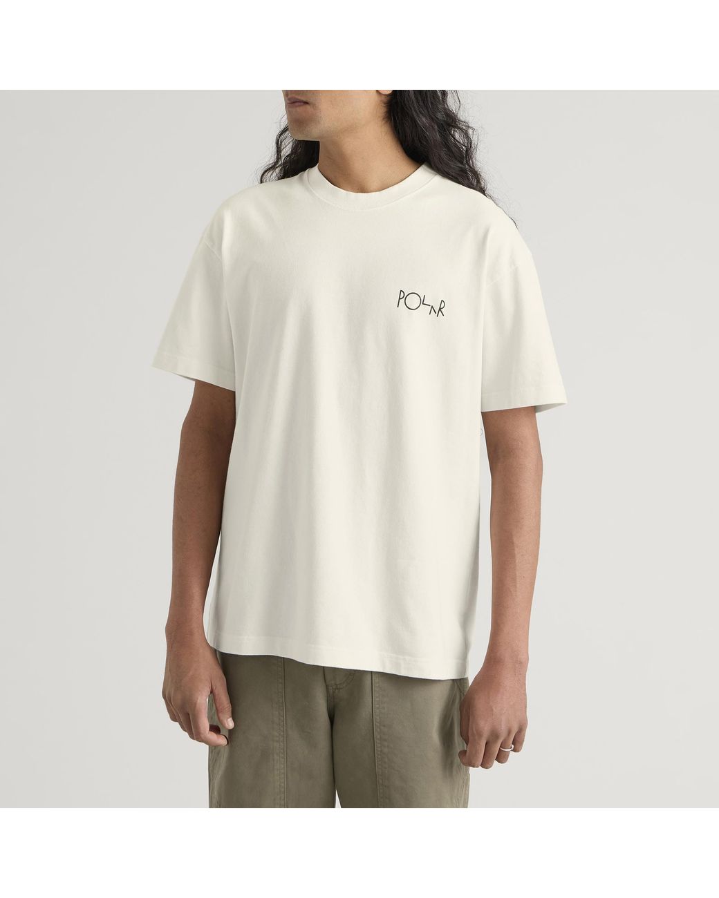 POLAR SKATE Natural Fill Logo Contrast T-Shirt for men