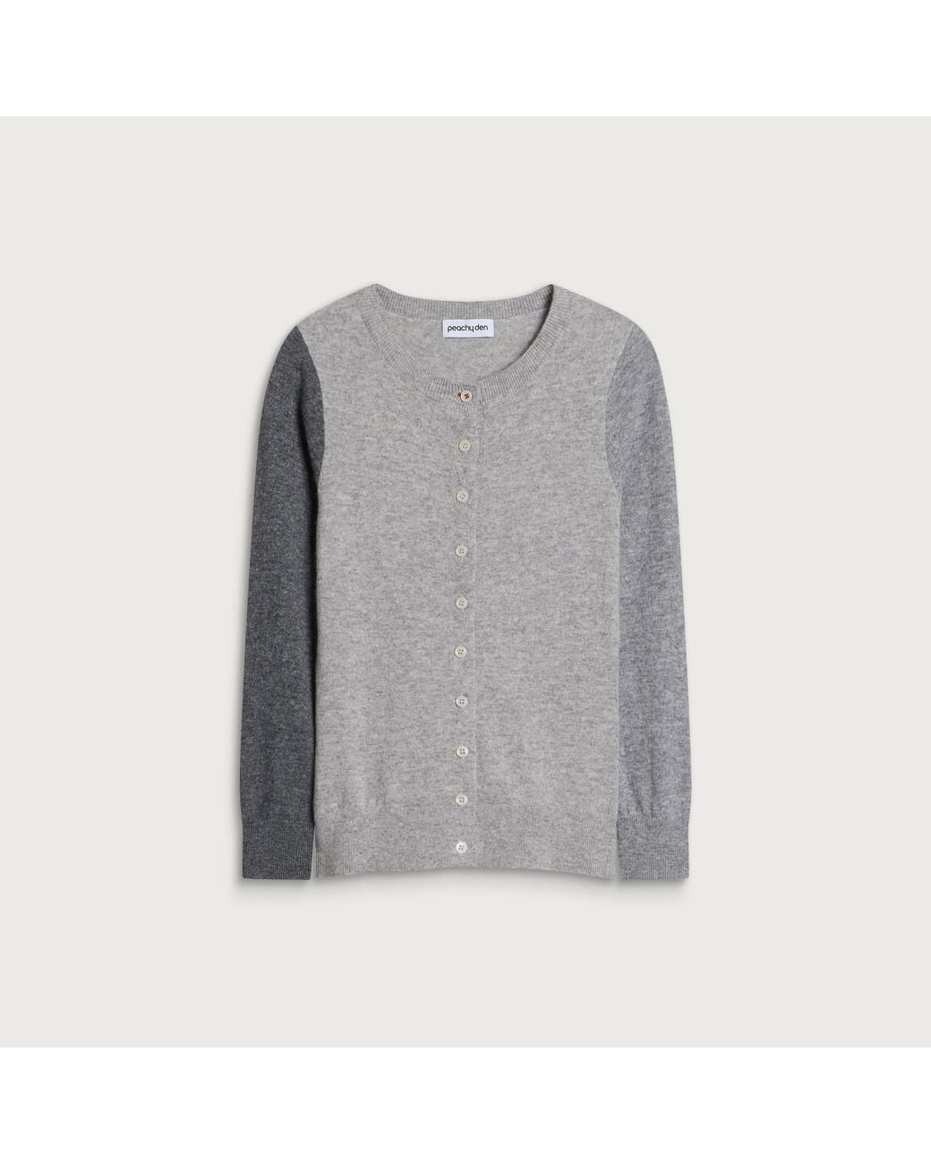 Peachy Den Gray Colourblock Cardigan