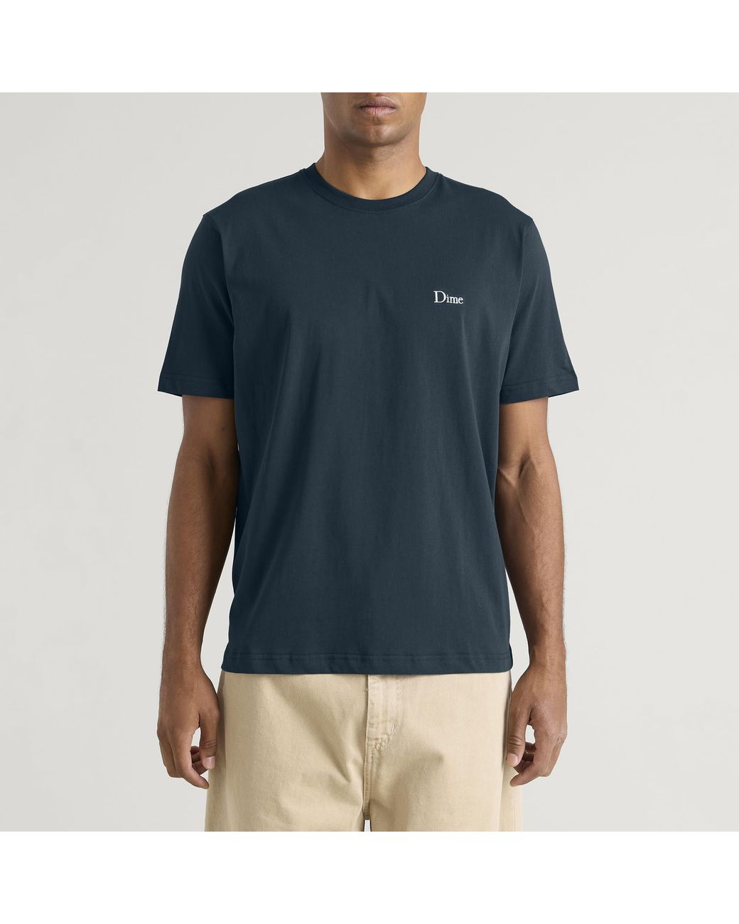 Dime Blue Classic Small Logo T-Shirt for men