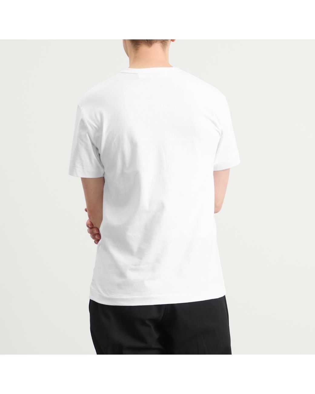COMME DES GARÇONS PLAY Red Studded Large Heart T-Shirt for men