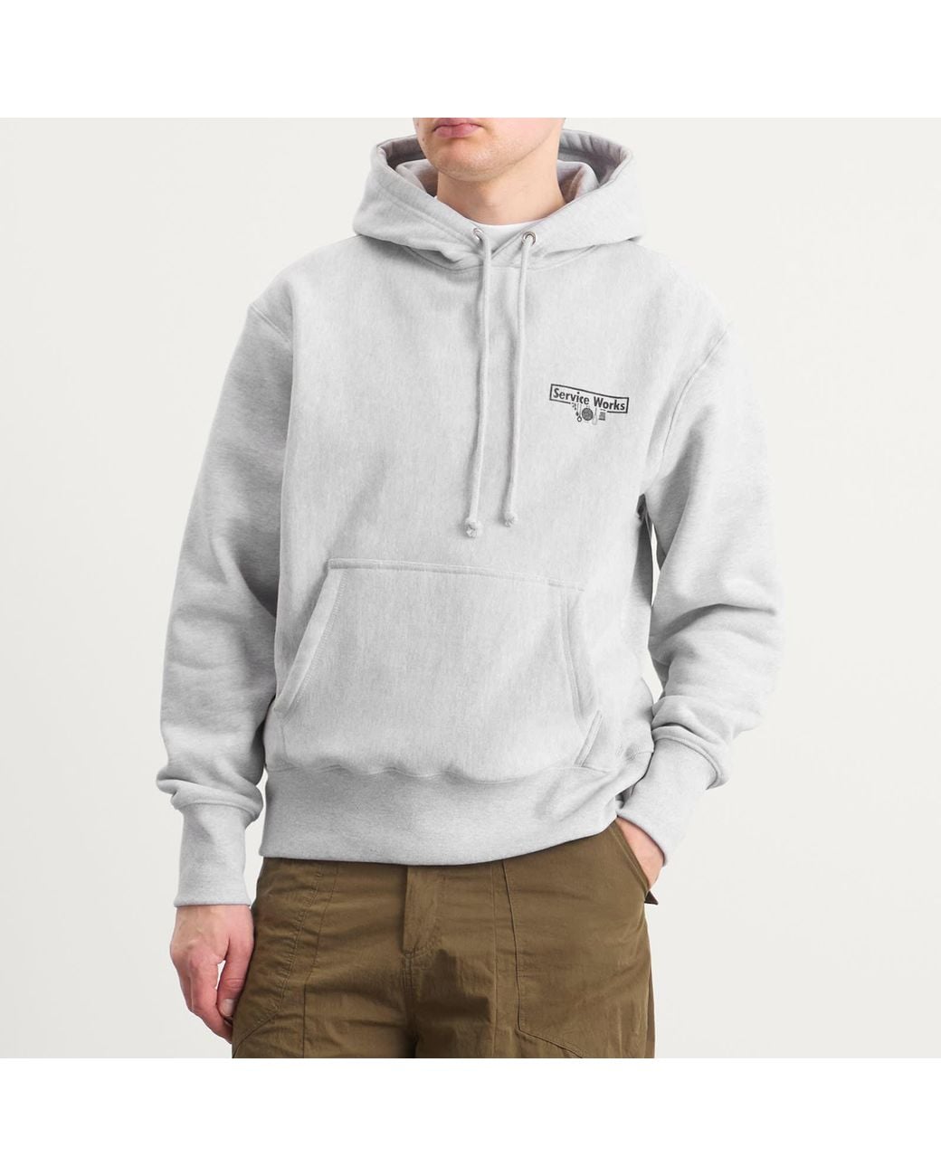 Service Works Gray Trademark Hoodie for men