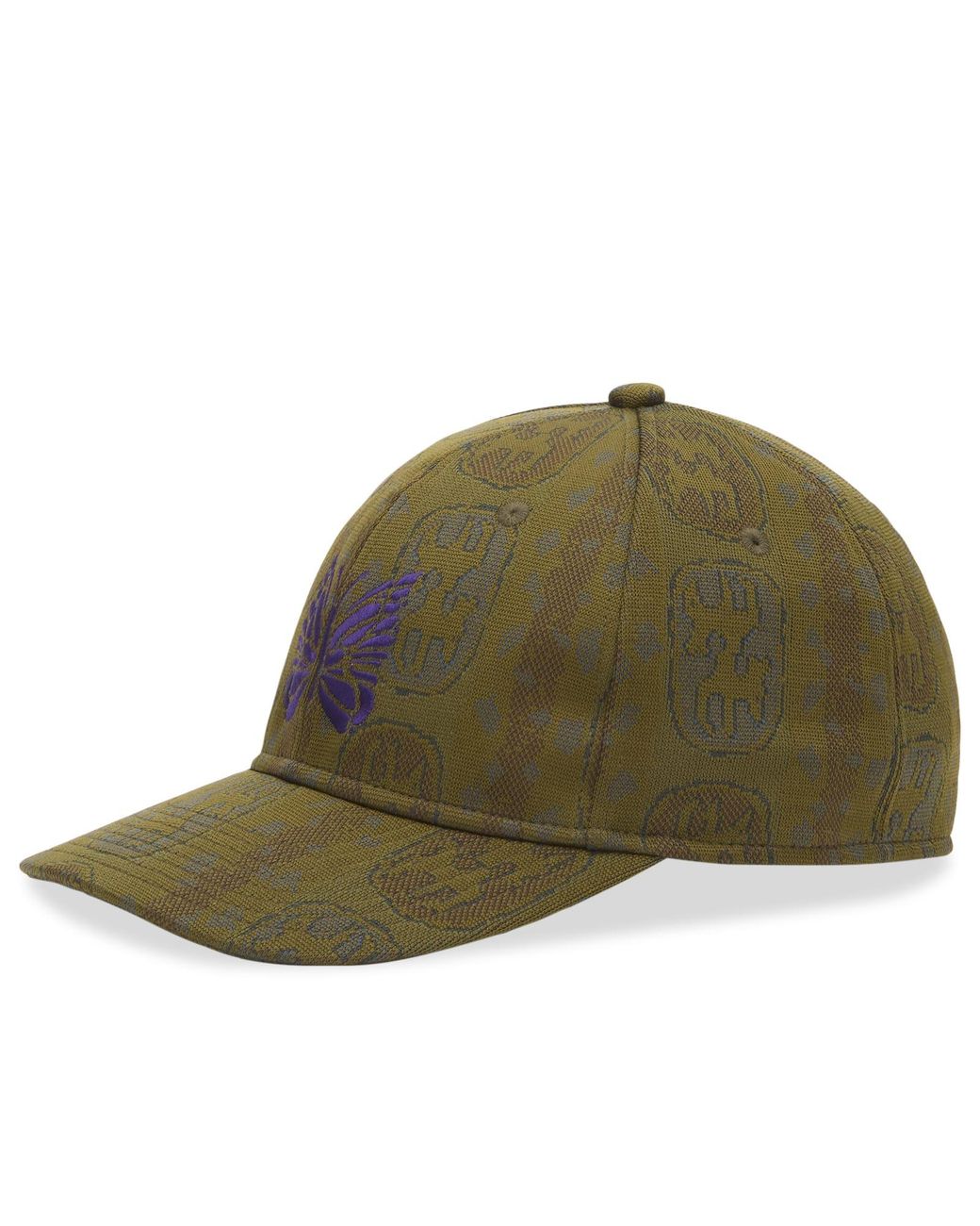 Needles Green Jacquard Baseball Cap for men