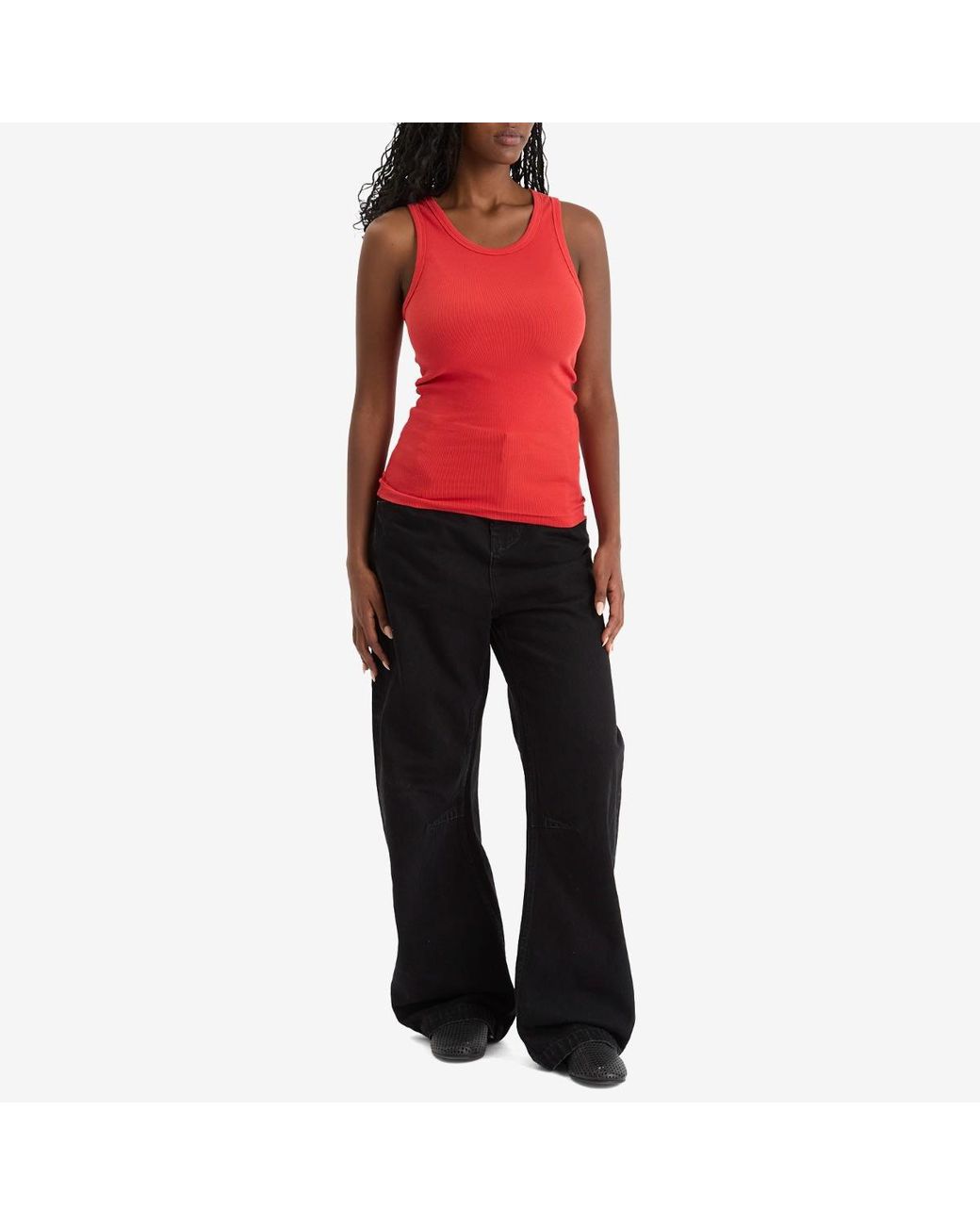 Entire studios Red Rib Tank Top