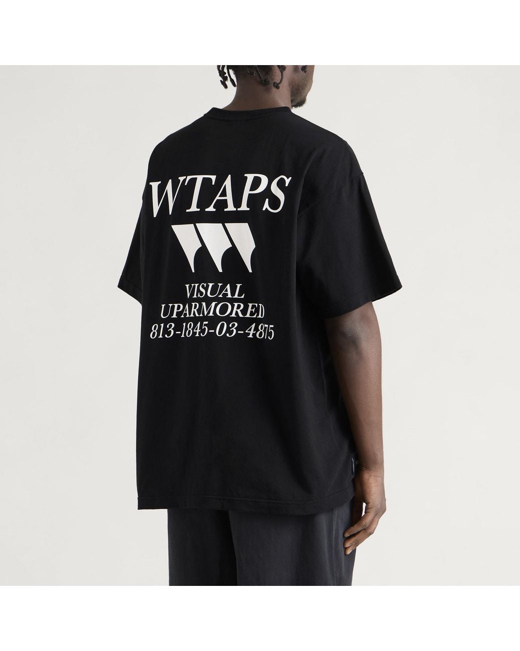 (w)taps Black Short Sleeve T-Shirt for men
