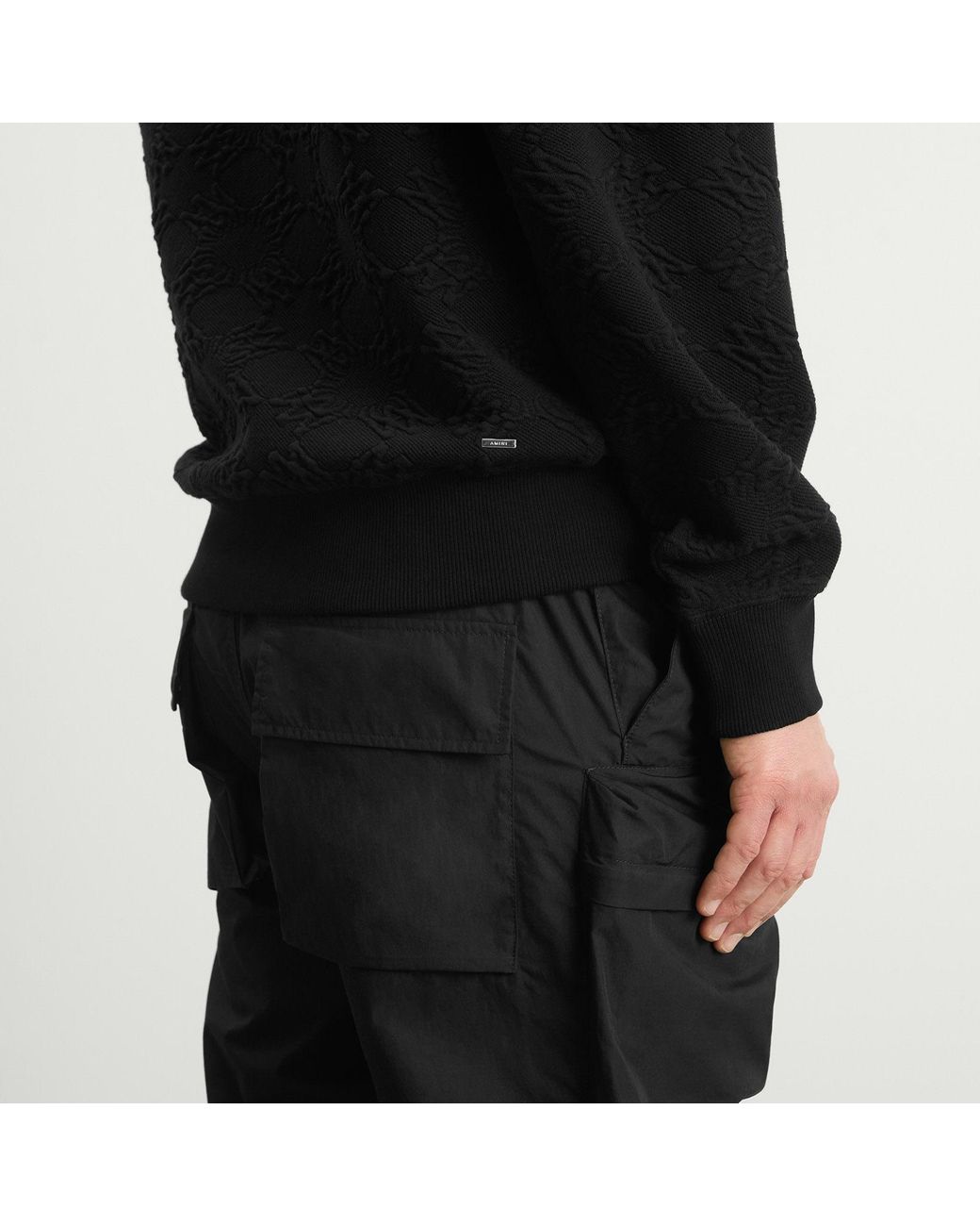 Amiri Black Ma Quad Oversized Crew for men