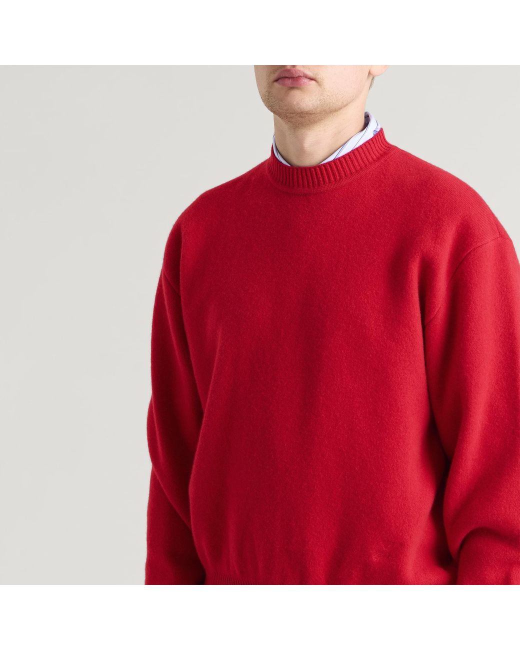 Jacquemus Red Wool Cashmere Jumper for men