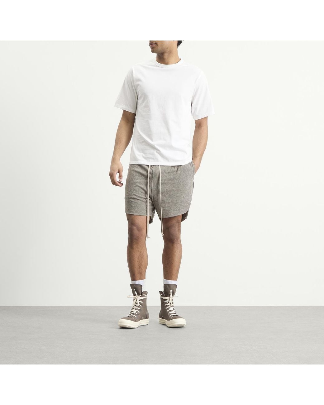 Rick Owens Gray Melange Boxer Shorts for men