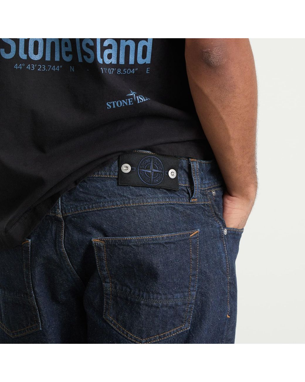 Stone Island Blue Denim Straight Jeans for men