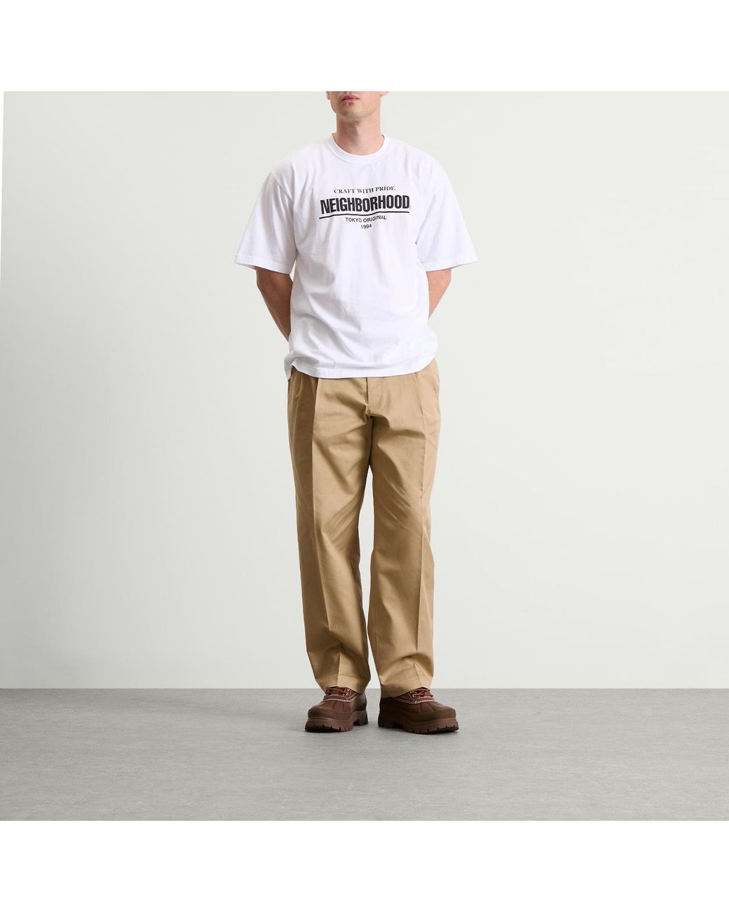 Neighborhood Natural Two Tuck Pants for men