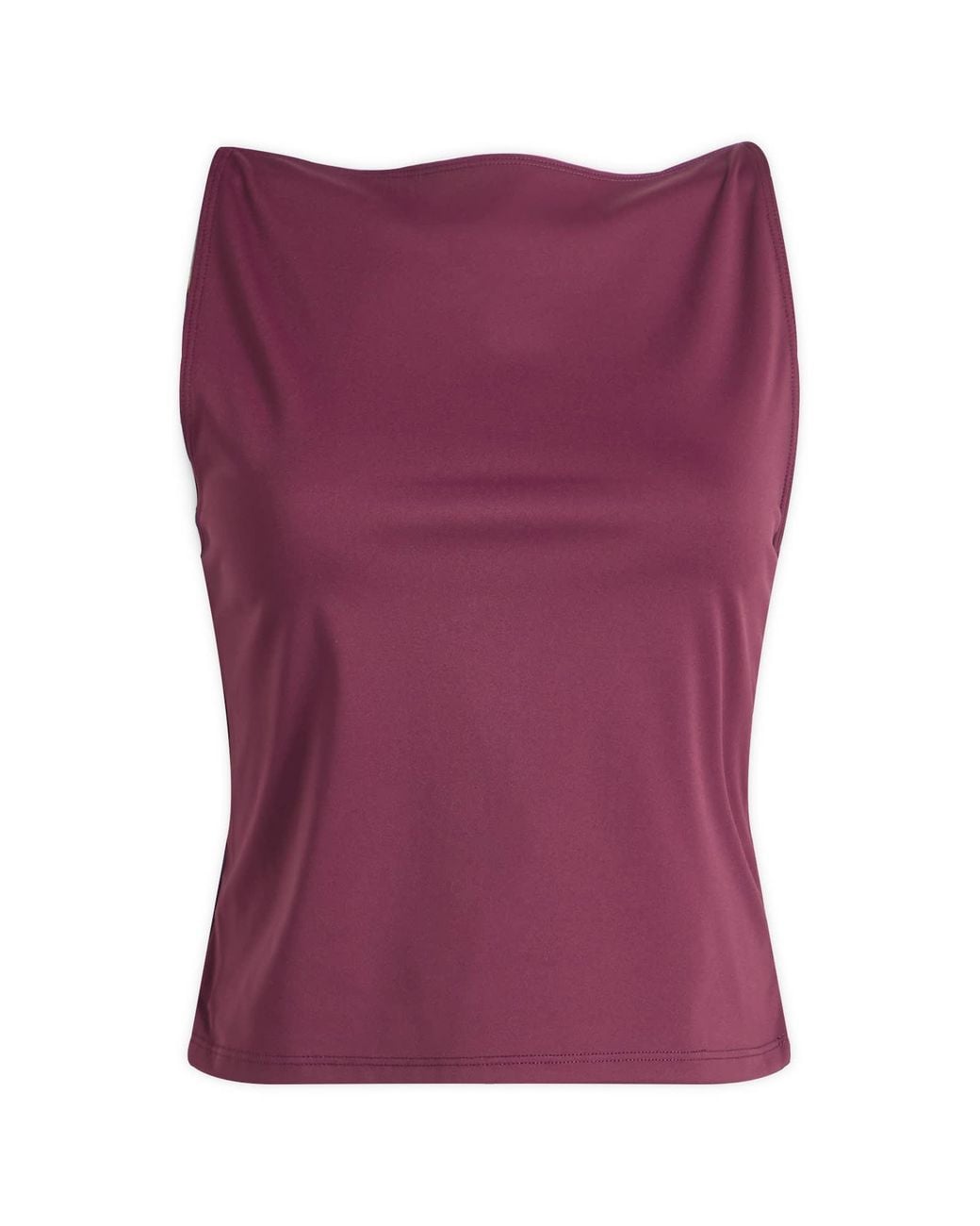 GOOD AMERICAN Purple Weightless Scuba Sleeveless Tank