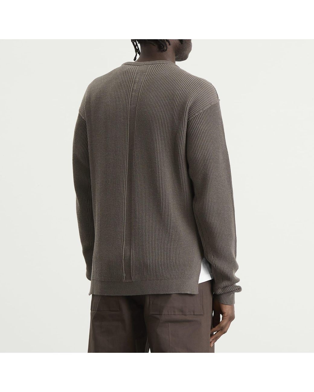 Rick Owens Gray Round Neck Jumper for men