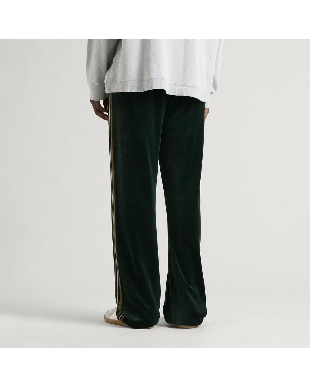 Casablanca Green Velour Stripe Track Pant for men