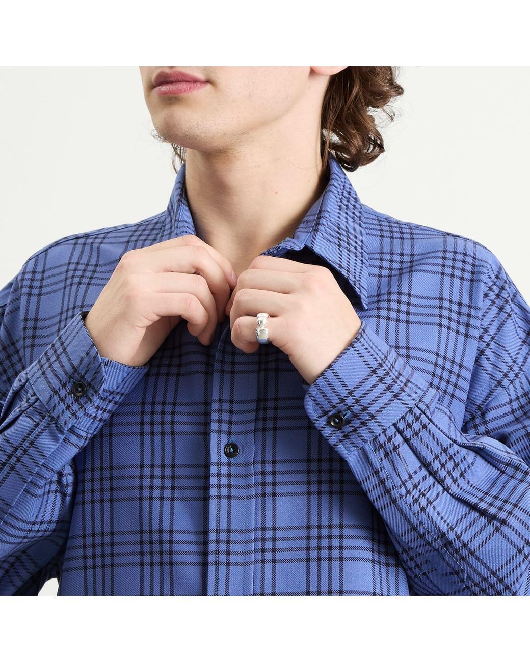 SIMUERO White Sello Luna Ring for men