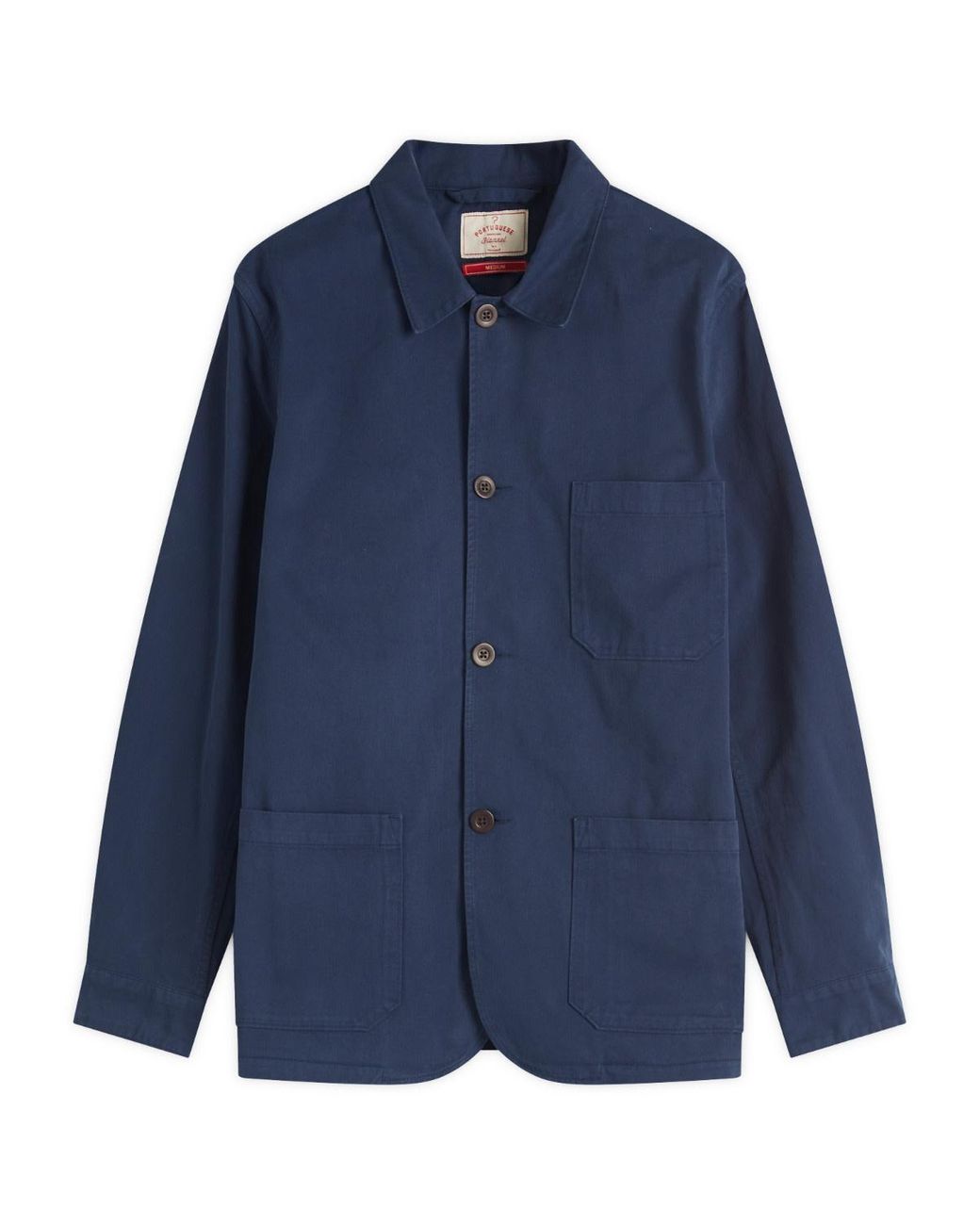 Portuguese Flannel Blue Labura Chore Jacket for men