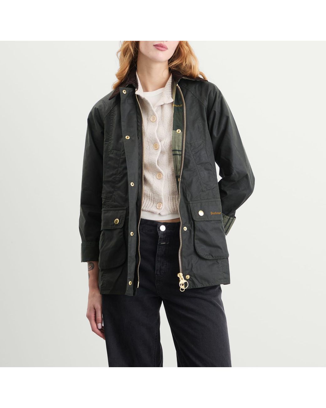 Barbour Black Modern Beadnell Wax Jacket