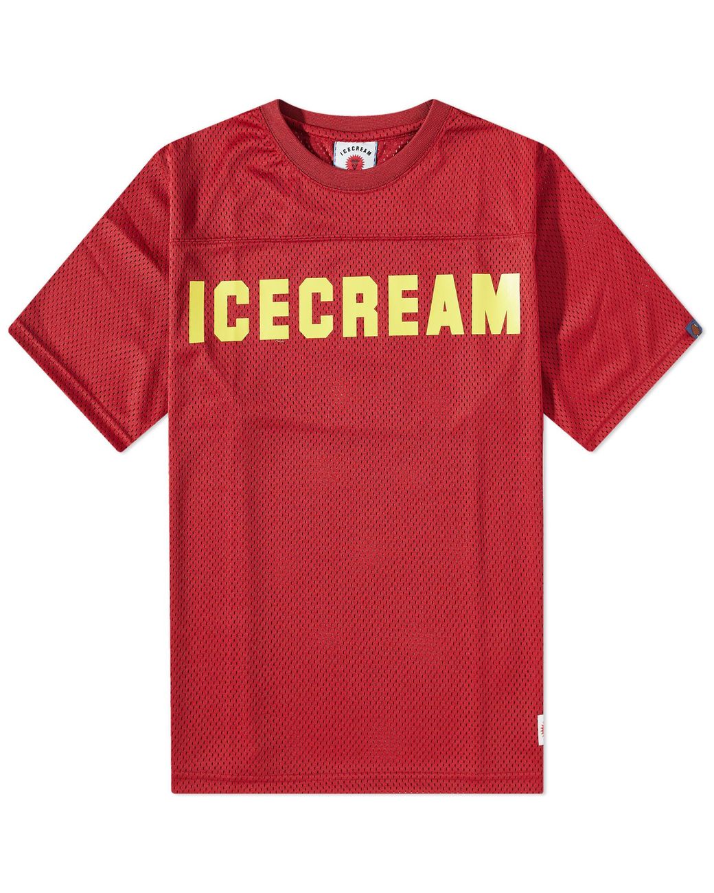 ICECREAM Mesh Football Jersey in Red for Men