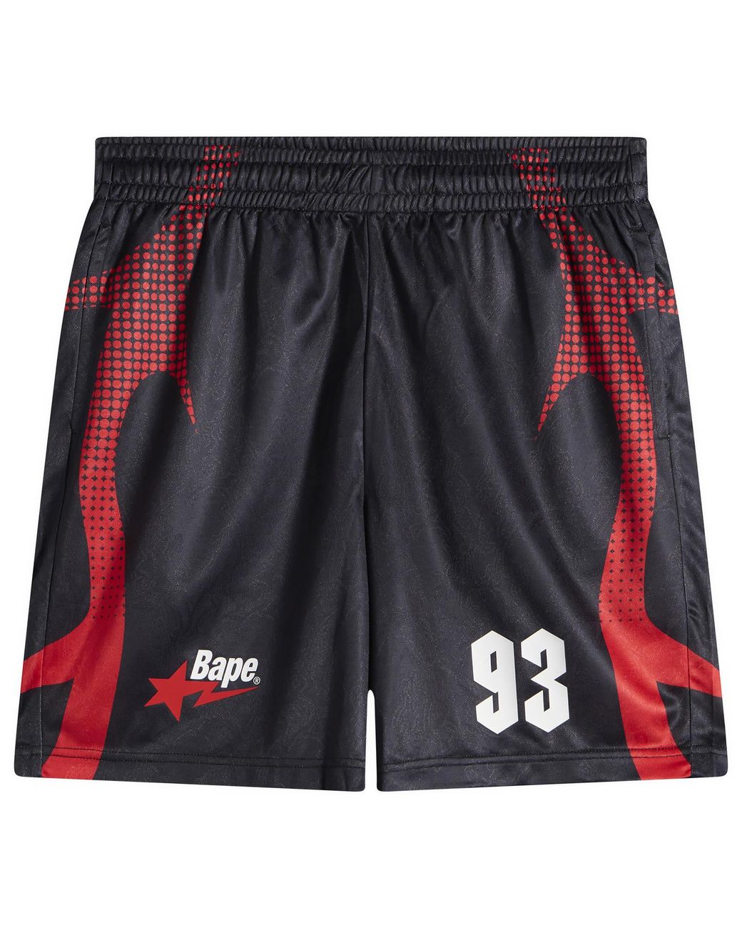 A Bathing Ape Blue Ape Flame Football Shorts for men