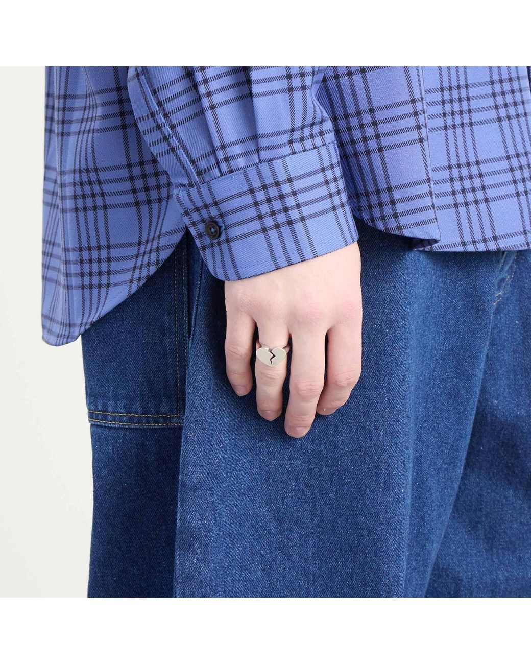 Twojeys Metallic Broken Heart Ring