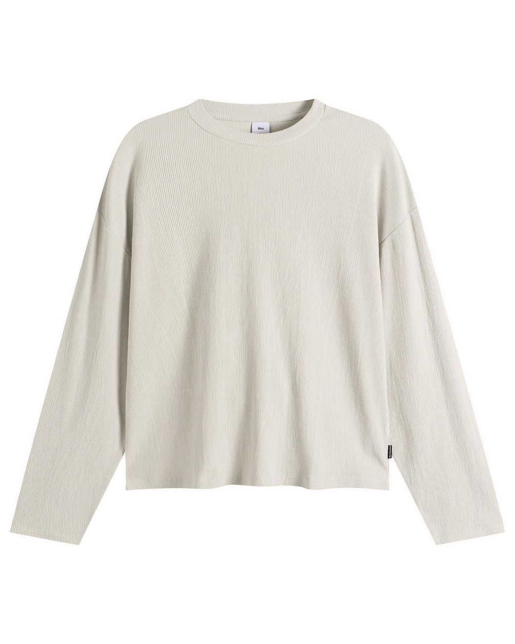 Won Hundred White Steven Long Sleeve Ribbed T-Shirt for men