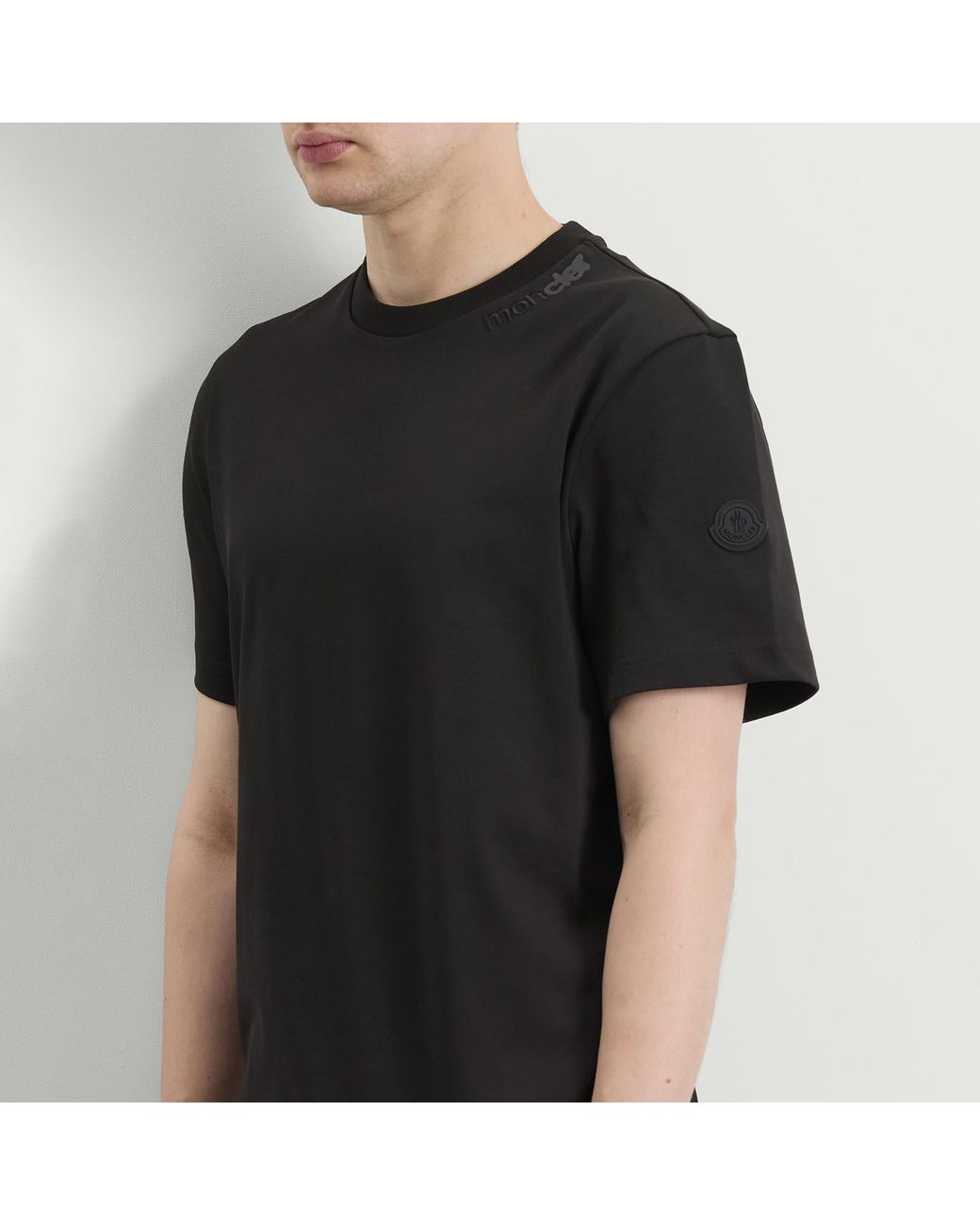 Moncler Black Logo T-Shirt for men