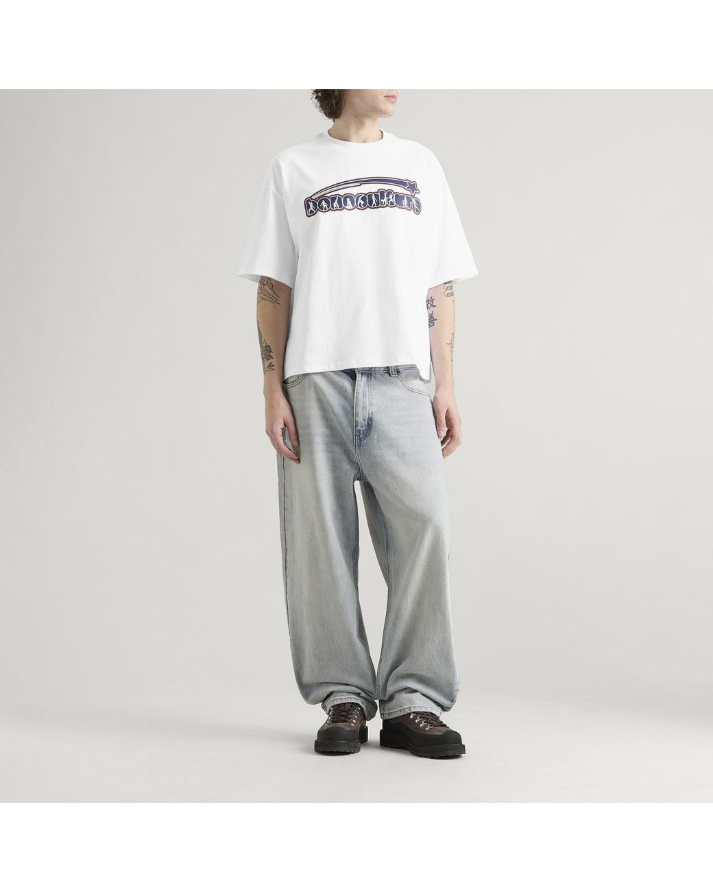 Bene Culture White Navystar T-Shirt for men