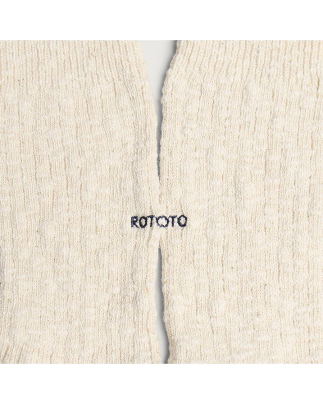 RoToTo Natural Organic Cotton Slub Crew Sock