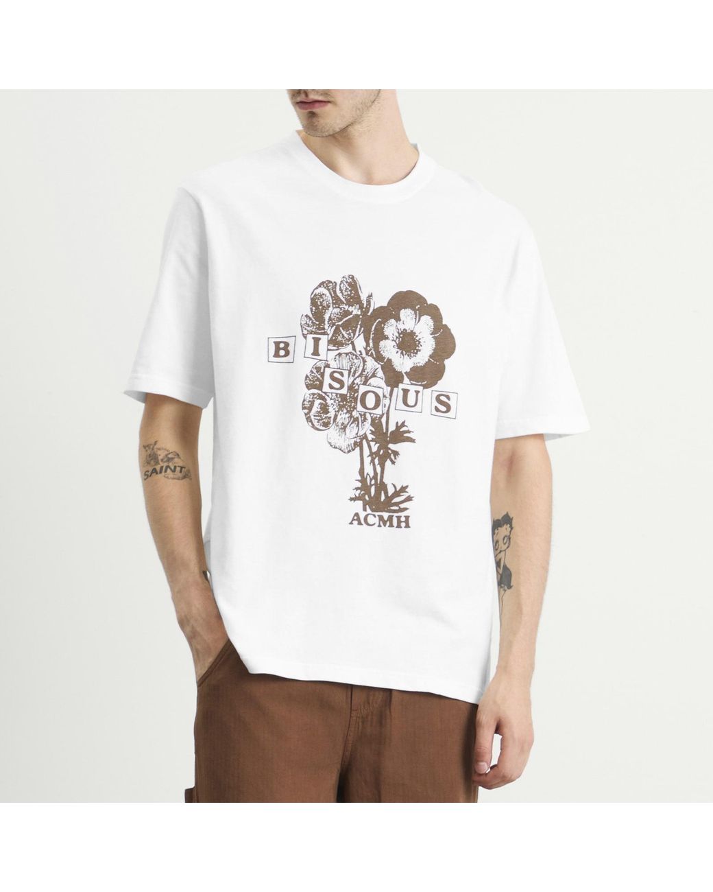 ACMH by Magic Castles White Bisous Ss T-Shirt for men