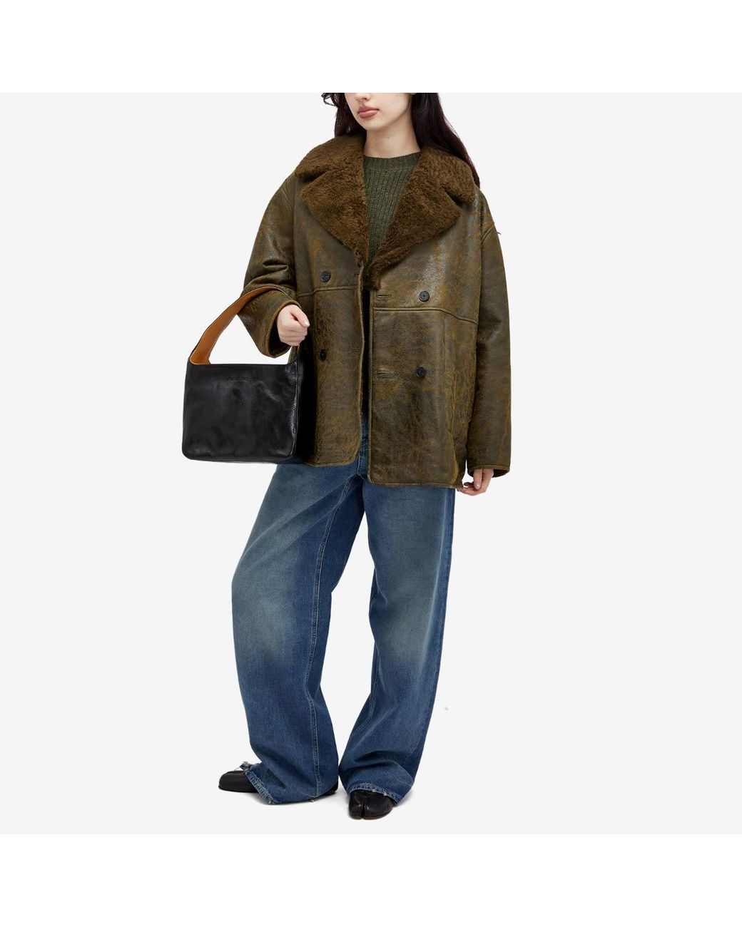 Closed Brown Shearling Coat