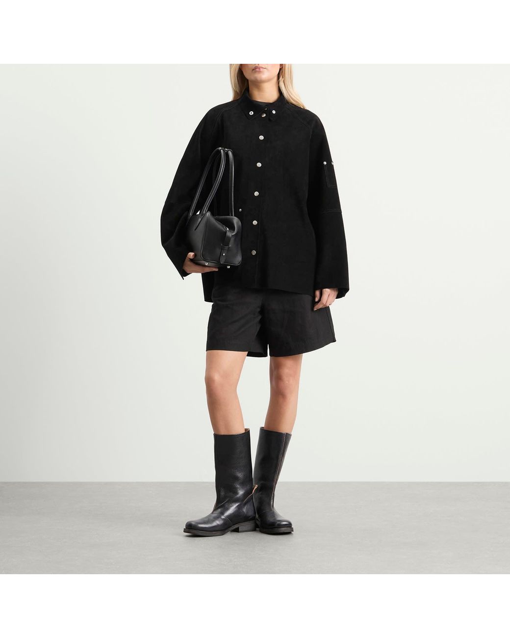 Studio Nicholson Black Dash Suede Jacket